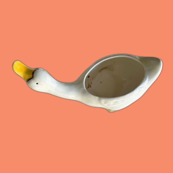 Ceramic Duck Planters Family Two Adults, Ducklings in Round Planter Vintage - Picture 5 of 16